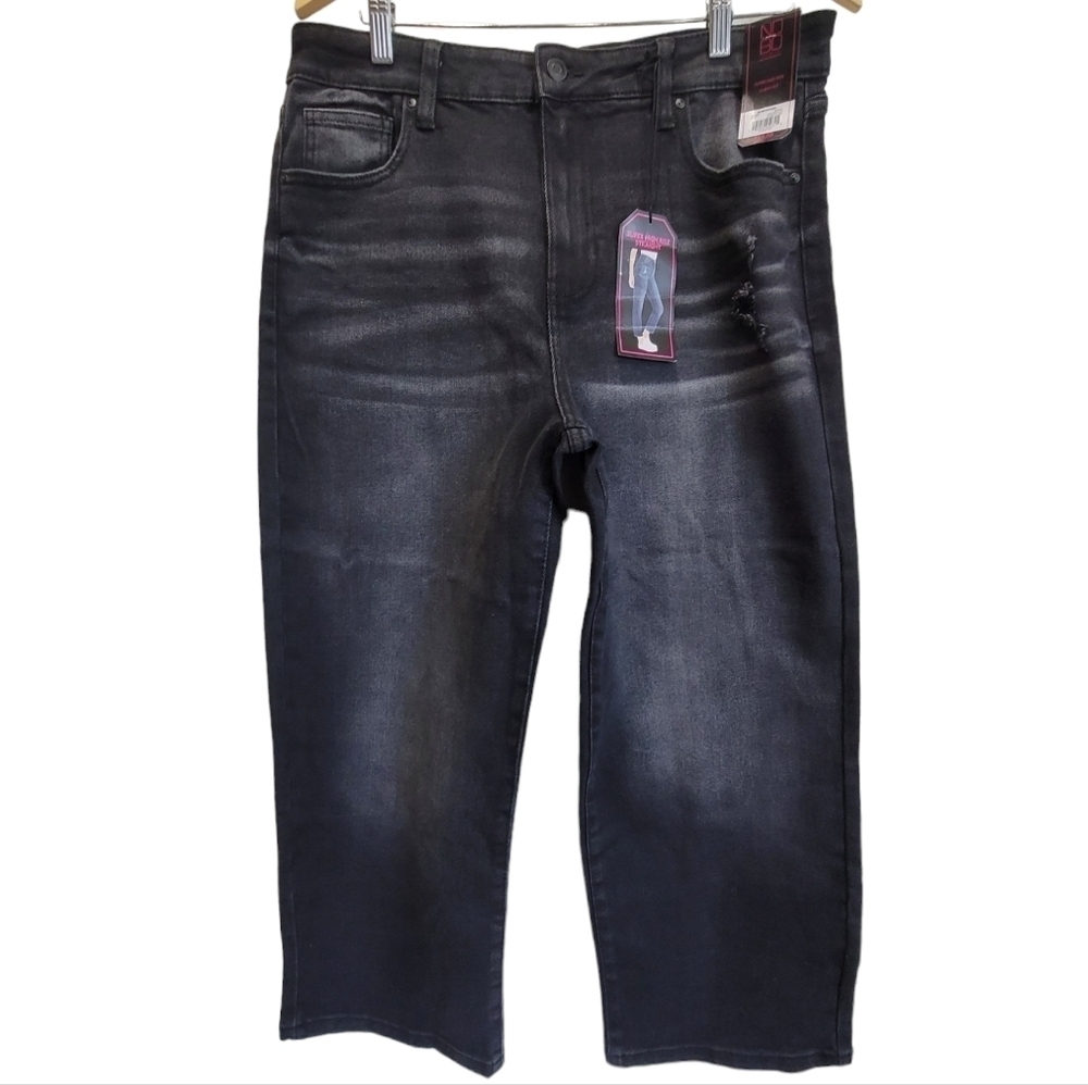 NWT Sz 17 Super High Rise Curvy Fit Black Denim Jeans